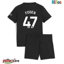 Camiseta Manchester City Phil Foden #47 Visitante Equipación para niños 2025-26 manga corta (+ pantalones cortos)